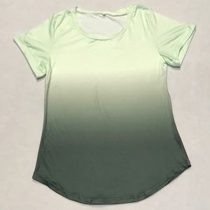 Women's T Shirts Short Sleeve Crewneck, green, med